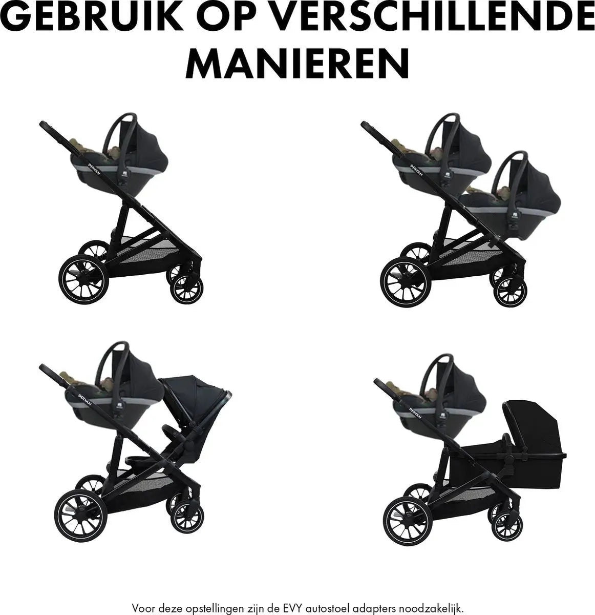 Deryan Evy bilstolsadapter för Maxi Cosi /Cybex/Nuna