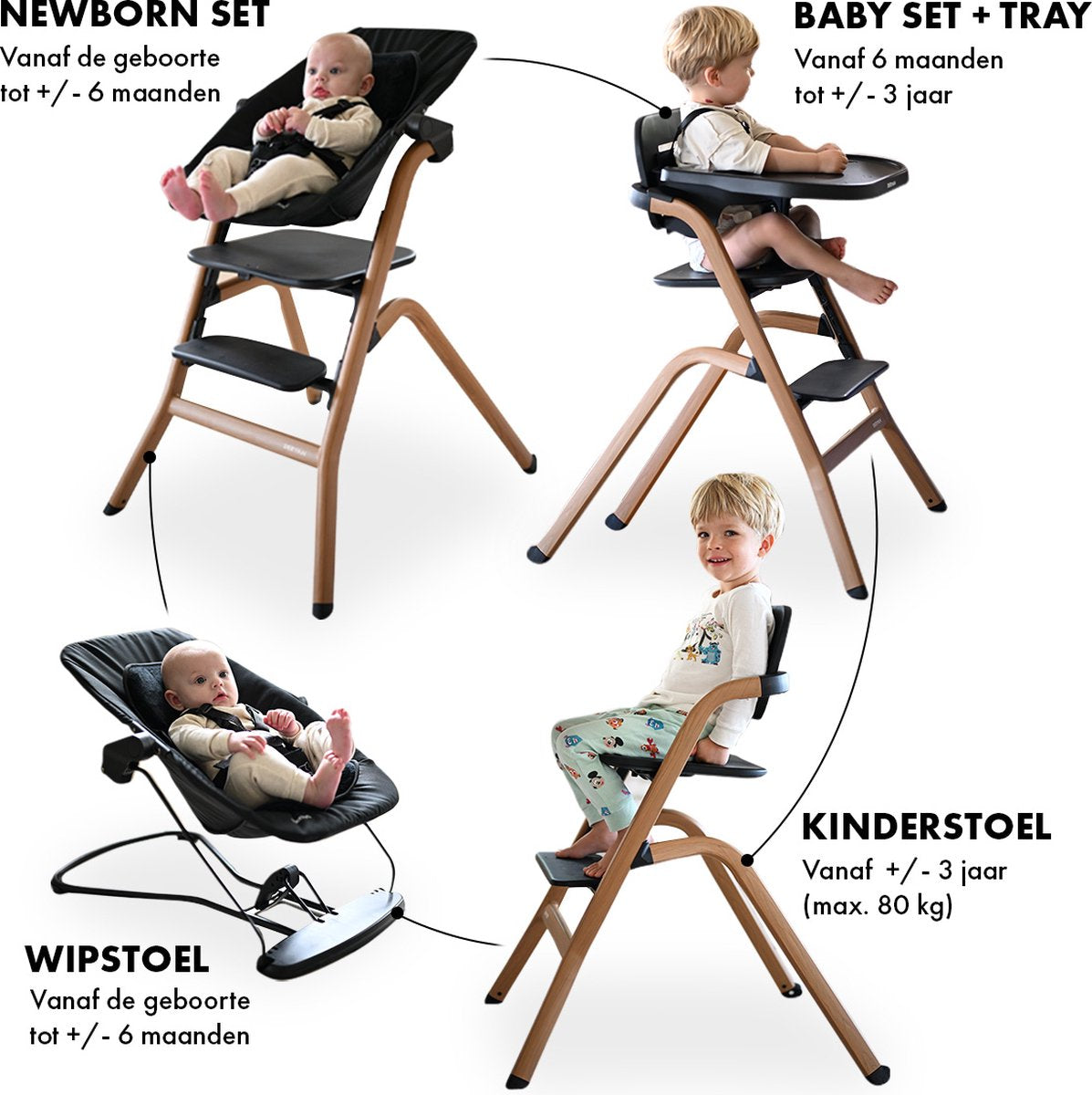 Curve Highchair Set Komplett set inklusive studsmatta och insatsdyna