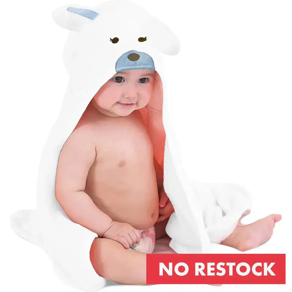 Rabbit Multifunktionell babyfleecefilt med huva - Omslagsfilt - Filt 75x100 cm