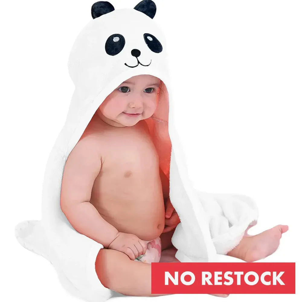 Panda Multifunktionell babyfleecefilt med huva - Omslagsfilt - Filt 75x100 cm